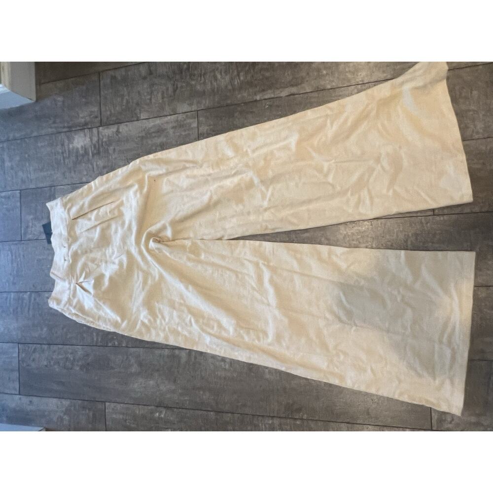 Pretty Little Thing Tan wide leg Pants trousers. Size 10 - Picture 15 of 16